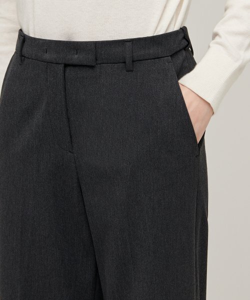 MUSINSA STANDARD WOMAN（ムシンサスタンダードウーマン）の「ウィメンズヘビーウェイト裏起毛ワイドヒドゥンバンディングスラックス[チャコールグレー]（スラックス・レディース・その他・32/30/31/24/25/26/27/28/29）」の4枚目の写真