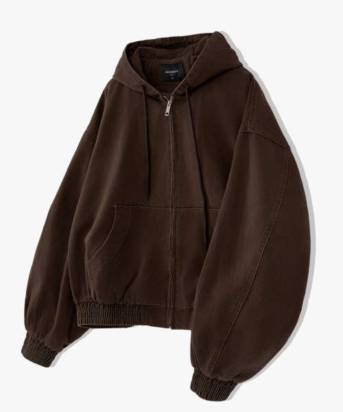 UNDEROFF(アンダーオフ)の「クロップフードジップアップワークジャケットブラウン(その他アウター・メンズ・ブラウン・X-LARGE/MEDIUM/LARGE)」の13枚目の写真