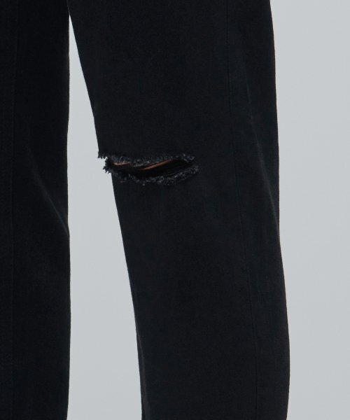 MUSINSA STANDARD（ムシンサスタンダード）の「スラッシュスリムクロップドデニムパンツ[ブラック]（デニムパンツ・メンズ・その他・33/26/27/28/29/42/36/34/32/30/31/40/38）」の5枚目の写真