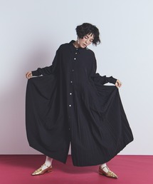 アシンメトリープリーツワンピース