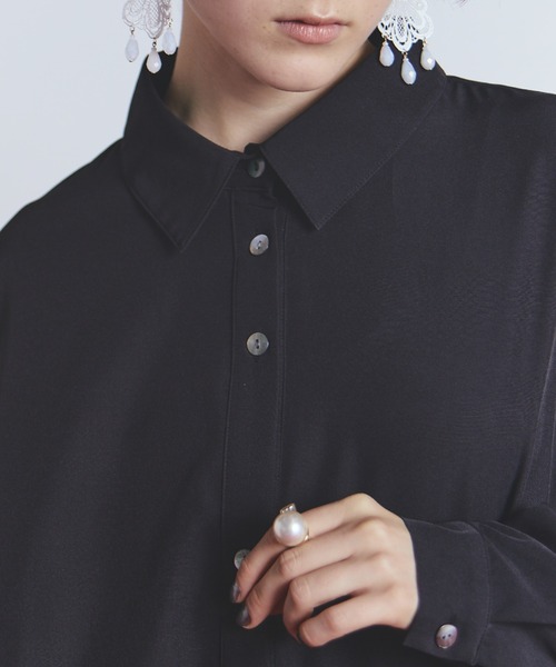 manana suerte(マニャーナスエルテ)の「アシンメトリープリーツワンピース(ワンピース・レディース・ブラック/ブルー・FREE)」の8枚目の写真