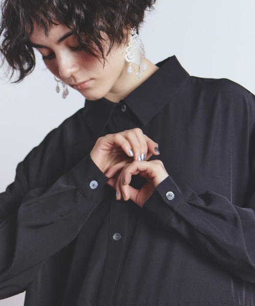 manana suerte(マニャーナスエルテ)の「アシンメトリープリーツワンピース(ワンピース・レディース・ブラック/ブルー・FREE)」の9枚目の写真