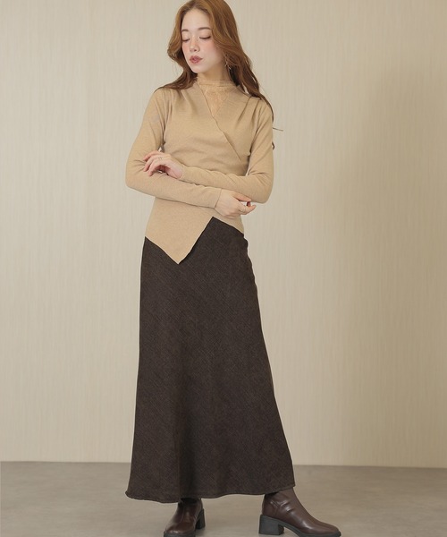 Lace Ladies(レースレディース)の「ウール混 レース ドッキング カシュクール トップス(その他トップス・レディース・ブラック/グレイッシュベージュ/ブラウン・FREE)」の15枚目の写真