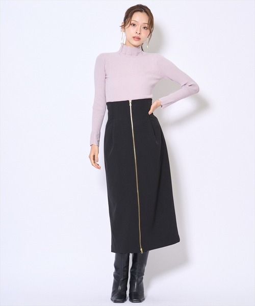 AND COUTURE(アンドクチュール)の「センターZIPスカート(スカート・レディース・ブラウン/ブラック/ブルー・SMALL/MEDIUM)」の4枚目の写真