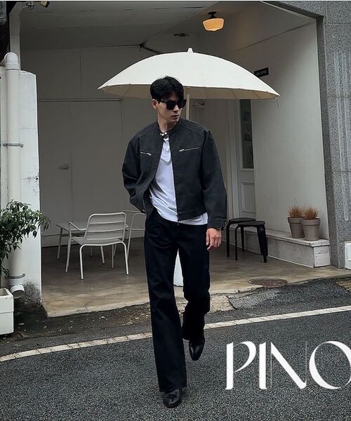 P.IN.O(ピインオ)の「グランジレザーバイカージャケット - チャコール(ライダースジャケット・メンズ・その他・MEDIUM/LARGE)」の5枚目の写真