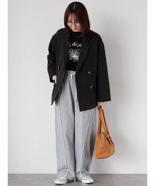 Te chichi TERRASSE（テチチテラス）の「フラワーモチーフロゴニット（ニット/セーター・レディース・オフホワイト/ブラック/ベージュ/ピンク・F）」の14枚目の写真