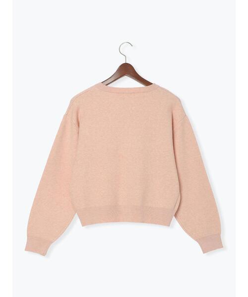 Te chichi TERRASSE（テチチテラス）の「フラワーモチーフロゴニット（ニット/セーター・レディース・オフホワイト/ブラック/ベージュ/ピンク・F）」の8枚目の写真