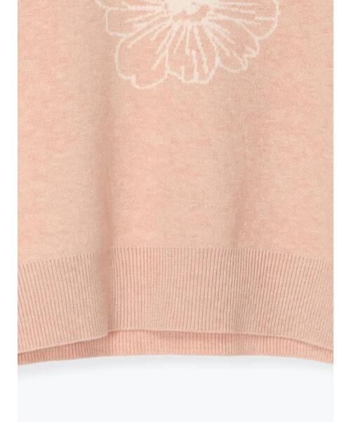 Te chichi TERRASSE（テチチテラス）の「フラワーモチーフロゴニット（ニット/セーター・レディース・オフホワイト/ブラック/ベージュ/ピンク・F）」の11枚目の写真