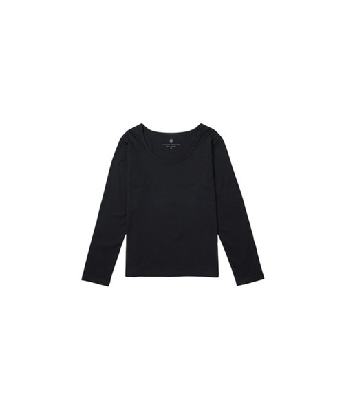 SIYAZU(シヤジュ)の「SITP5189 エッセンシャルUネック長袖Tシャツ_ブラック(Tシャツ/カットソー・レディース・ブラック・MEDIUM/SMALL)」の1枚目の写真