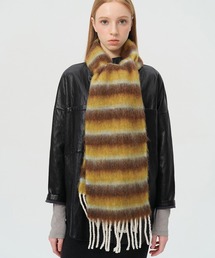 SANSeLF（サンセルフ）の「【SANSeLF】 グラデーションボーダーフリンジマフラー saa25a189（マフラー）」