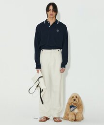 NOHANT（ノアン）の「LOGO CROPPED PIQUE SHIRT NAVY（ポロシャツ）」