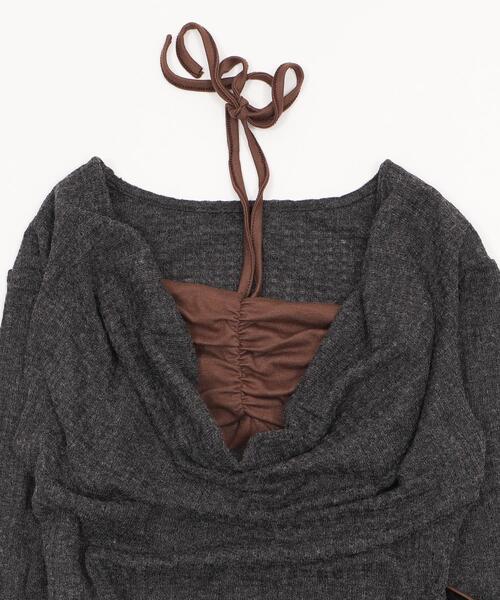 dispark(ディスパーク)の「DISPARK/イレヘムデザイントップ(ニット/セーター・レディース・チャコールグレー/ベージュ・FREE)」の14枚目の写真