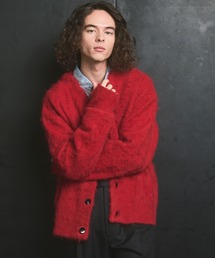 MAISON SPECIAL(]XyV)́sUNISEXtPrime-Over Shaggy Knit Y-neck Cardigan/vCI[o[VM[jbgYlbNJ[fBKyMAISON SPECIAL/]XyVz(J[fBK/{)