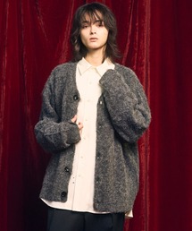 MAISON SPECIAL（メゾンスペシャル）の「《UNISEX》Prime-Over Shaggy Knit Y-neck Cardigan/プライムオーバーシャギーニットYネックカーディガン【MAISON SPECIAL/メゾンスペシャル】（カーディガン/ボレロ・メンズ）」