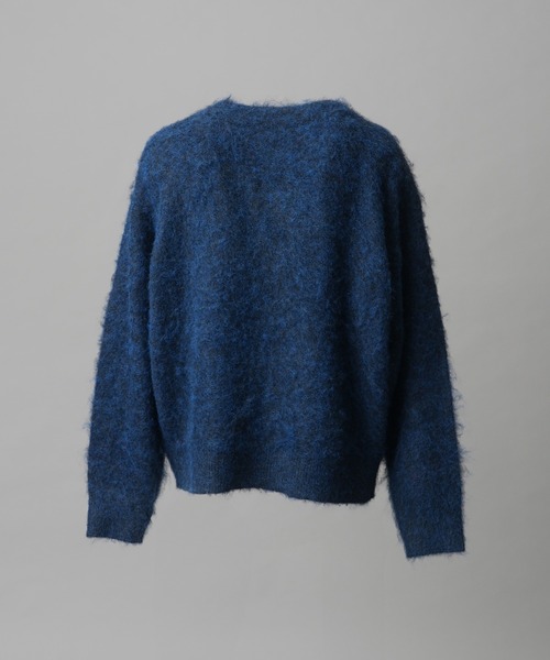 UNISEX》Prime-Over Shaggy Knit Y-neck Cardigan/プライムオーバー