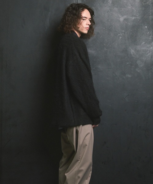 MAISON SPECIAL(メゾンスペシャル)の「《UNISEX》Prime-Over Shaggy Knit Y-neck Cardigan/プライムオーバーシャギーニットYネックカーディガン【MAISON SPECIAL/メゾンスペシャル】(カーディガン/ボレロ・メンズ・レッド/ネイビー/イエロー/チャコールグレー/ブラック・0/1/2)」の19枚目の写真
