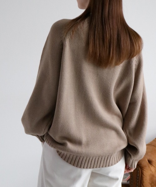 cepo（セポ）の「カシミアタッチハイネックニット〈ウォッシャブル〉（ニット/セーター・レディース・ミント/ダークブラウン/ベージュ・M）」の10枚目の写真