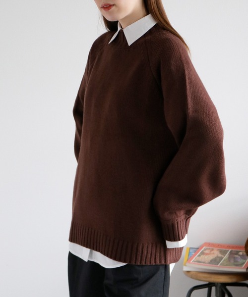 cepo（セポ）の「カシミアタッチハイネックニット〈ウォッシャブル〉（ニット/セーター・レディース・ミント/ダークブラウン/ベージュ・M）」の20枚目の写真