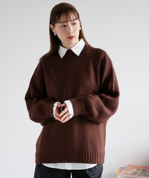 cepo（セポ）の「カシミアタッチハイネックニット〈ウォッシャブル〉（ニット/セーター・レディース・ミント/ダークブラウン/ベージュ・M）」の19枚目の写真