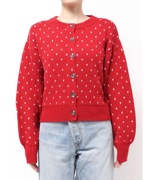Ungrid（アングリッド）の「マルチウェイドットニットカーディガン（カーディガン/ボレロ・レディース・レッド/オフホワイト/ブルー・FREE）」の5枚目の写真