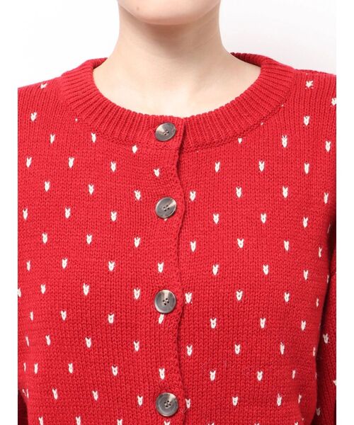 Ungrid（アングリッド）の「マルチウェイドットニットカーディガン（カーディガン/ボレロ・レディース・レッド/オフホワイト/ブルー・FREE）」の8枚目の写真