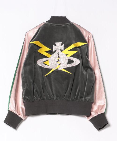 Vivienne Westwood(ヴィヴィアンウエストウッド)の「BROKEN DISCO ORB VELVET BOMBER(その他アウター・レディース・グレー系その他2・38)」の2枚目の写真