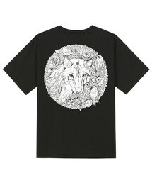 KTB0140 ホワイトウルフ 半袖Tシャツ - ブラック