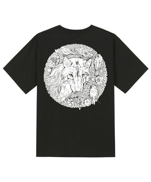 KAN6312(カン6312)の「KTB0140 ホワイトウルフ 半袖Tシャツ - ブラック(Tシャツ/カットソー・メンズ・その他・SMALL/MEDIUM/LARGE/X-LARGE)」の1枚目の写真