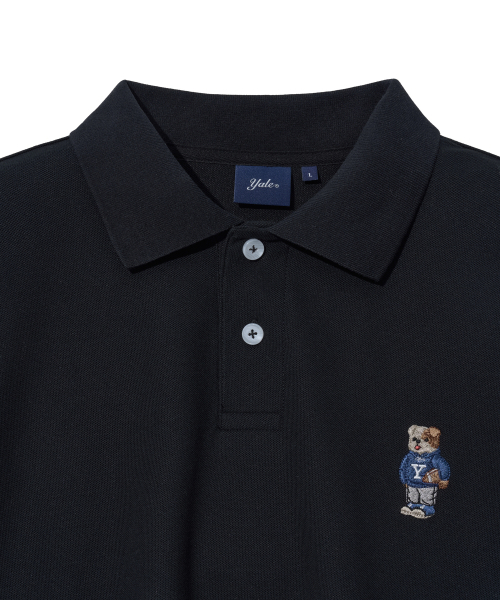 YALE(イェール)の「オーバーサイズ刺繍ダンクイックドライピケポロシャツブラック(ポロシャツ・レディース・その他・SMALL/MEDIUM/X-SMALL/LARGE/X-LARGE)」の3枚目の写真