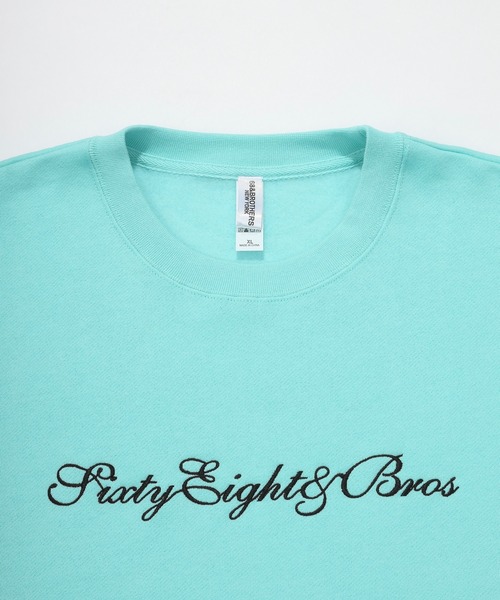 68&brothers(シックスティエイトアンドブラザーズ)の「68&BROTHERS シックスティーエイトアンドブラザーズ / Crew Sweat Futura emb.(スウェット・メンズ・ヘザーグレー/ブラック/アクア・MEDIUM/LARGE/X-LARGE)」の15枚目の写真