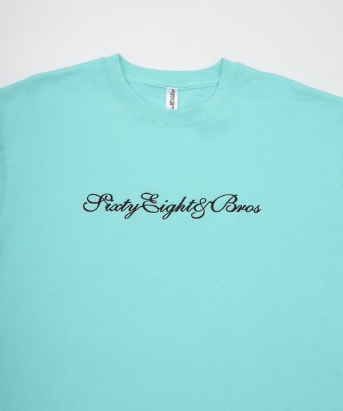 68&brothers(シックスティエイトアンドブラザーズ)の「68&BROTHERS シックスティーエイトアンドブラザーズ / Crew Sweat Futura emb.(スウェット・メンズ・ヘザーグレー/ブラック/アクア・MEDIUM/LARGE/X-LARGE)」の16枚目の写真
