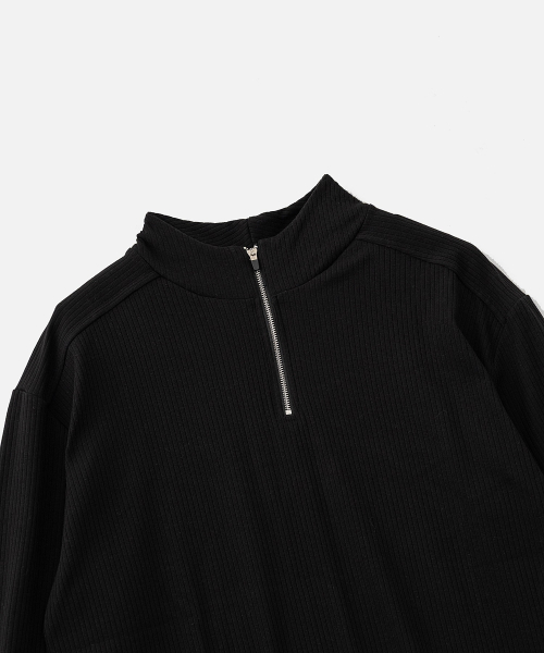 VASTIC(バスティック)の「ハーフジップロングスリーブ_ブラック(Tシャツ/カットソー・メンズ・ホワイト・X-LARGE/MEDIUM/LARGE)」の4枚目の写真