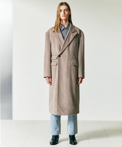 S SY(エスエスワイ)の「ウールブレンドマキシマルダブルコートベージュ(チェスターコート・メンズ・その他・MEDIUM/LARGE)」の4枚目の写真