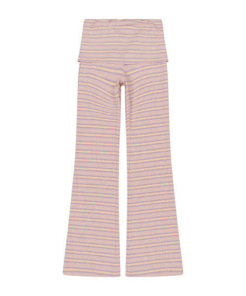 W) STRIPE FLARE PANT PINK