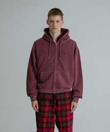 SUNDAY FRUIT MARKET（サンデーフルーツマーケット）の「LOVE, SUNDAY ZIP HOODIE WINE（パーカー）」