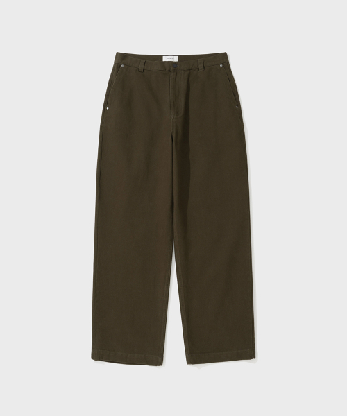 SHIRTER(シャーター)の「WIDE TAPERED DENIM PANTS (BROWN)(デニムパンツ・メンズ・その他・SMALL/MEDIUM/LARGE)」の1枚目の写真