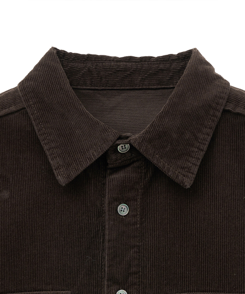 NOIRER(ノイア)の「ルーズフィットコーデュロイワークシャツ(ブラウン)(シャツ/ブラウス・メンズ・その他・48/50/52)」の4枚目の写真