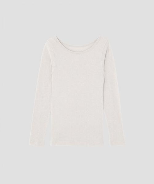MARGARET HOWELL(マーガレットハウエル)の「COTTON SILK RIB TOP(Tシャツ/カットソー・レディース・ライトグレー/ブラック/ブルー・FREE)」の16枚目の写真