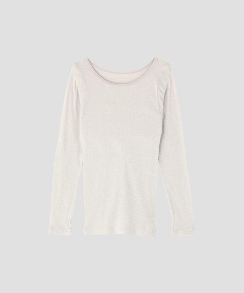 MARGARET HOWELL(マーガレットハウエル)の「COTTON SILK RIB TOP(Tシャツ/カットソー・レディース・ライトグレー/ブラック/ブルー・FREE)」の18枚目の写真