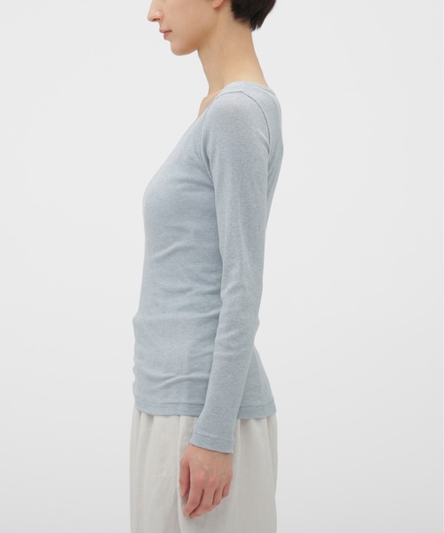 MARGARET HOWELL(マーガレットハウエル)の「COTTON SILK RIB TOP(Tシャツ/カットソー・レディース・ライトグレー/ブラック/ブルー・FREE)」の7枚目の写真