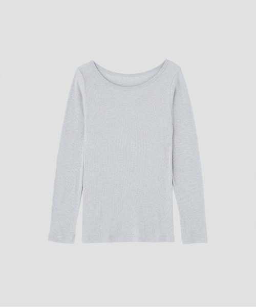MARGARET HOWELL(マーガレットハウエル)の「COTTON SILK RIB TOP(Tシャツ/カットソー・レディース・ライトグレー/ブラック/ブルー・FREE)」の10枚目の写真