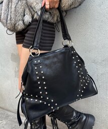 WHO'S WHO gallery | 【WEB限定】スタッズフェイクレザーボストンバッグ(ボストンバッグ)