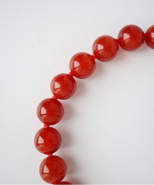 TUWAKRIM（トゥワクリム）の「【TUWAKRIM】レッドアゲートネックレスL（ネックレス・レディース・レッド・MEDIUM）」の7枚目の写真