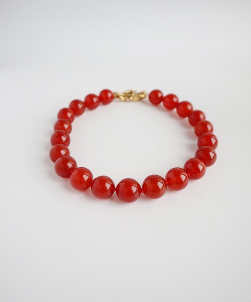 TUWAKRIM（トゥワクリム）の「【TUWAKRIM】レッドアゲートネックレスL（ネックレス・レディース・レッド・MEDIUM）」の8枚目の写真