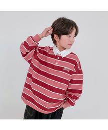 ワンスカラー ストライプ スウェット