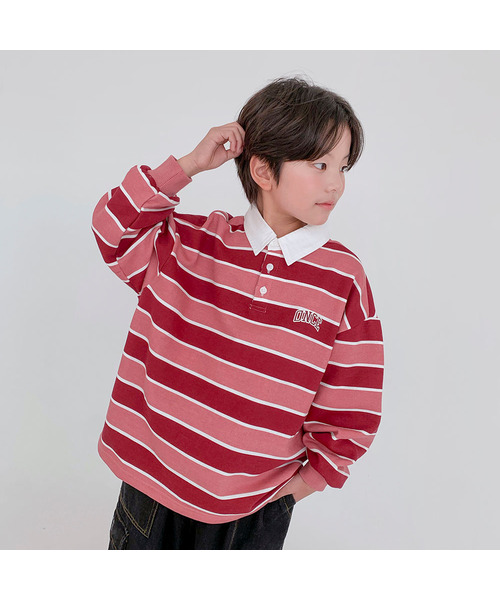 BERRYCLOSET(ベリークローゼット)の「ワンスカラー ストライプ スウェット(スウェット・レディース・ブラック/ピンク・11号/13号/5号/17号/19号/7号/15号/09号)」の1枚目の写真