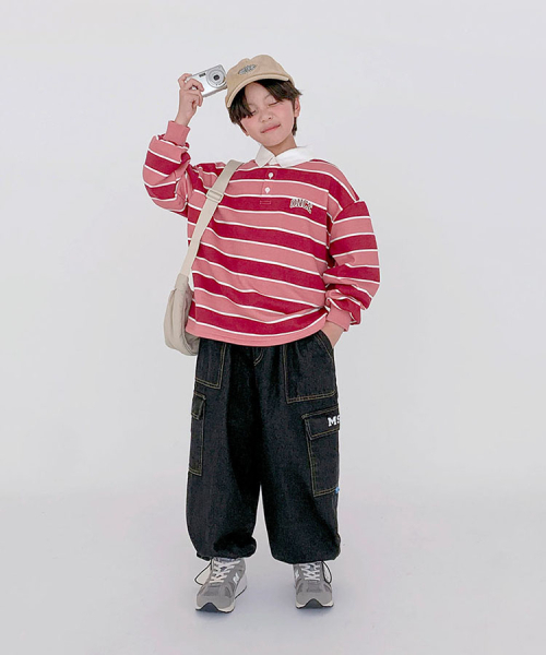 BERRYCLOSET(ベリークローゼット)の「ワンスカラー ストライプ スウェット(スウェット・レディース・ブラック/ピンク・11号/13号/5号/17号/19号/7号/15号/09号)」の5枚目の写真