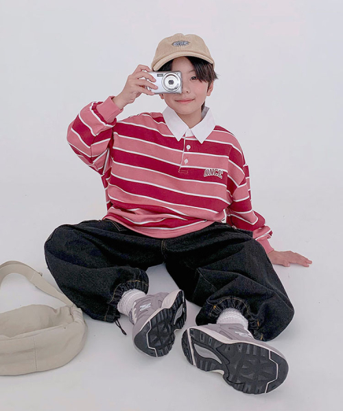 BERRYCLOSET(ベリークローゼット)の「ワンスカラー ストライプ スウェット(スウェット・レディース・ブラック/ピンク・11号/13号/5号/17号/19号/7号/15号/09号)」の6枚目の写真