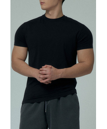 BATIP（バティップ）の「スーピマコットン無地マッスルフィット半袖Tシャツブラック（Tシャツ/カットソー）」
