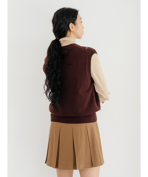 NITINA(ニティナ)の「カシミヤブレンドアーガイルベストBR(ニット/セーター・レディース・ブラウン・SMALL/MEDIUM)」の5枚目の写真